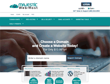Tablet Screenshot of majesticwebhost.com